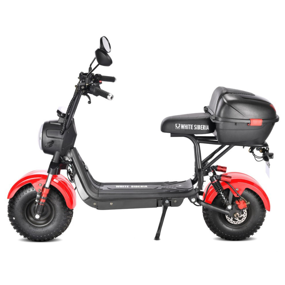 Электроскутер CityCoco WHITE SIBERIA MINI R 2.0 1200W (2022) RED 4